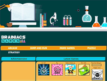 Tablet Screenshot of brainiacsgames.com